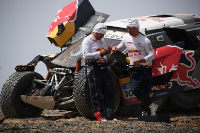 Sebastien Loeb crashes from the lead on new Dakar Peugeot's debut