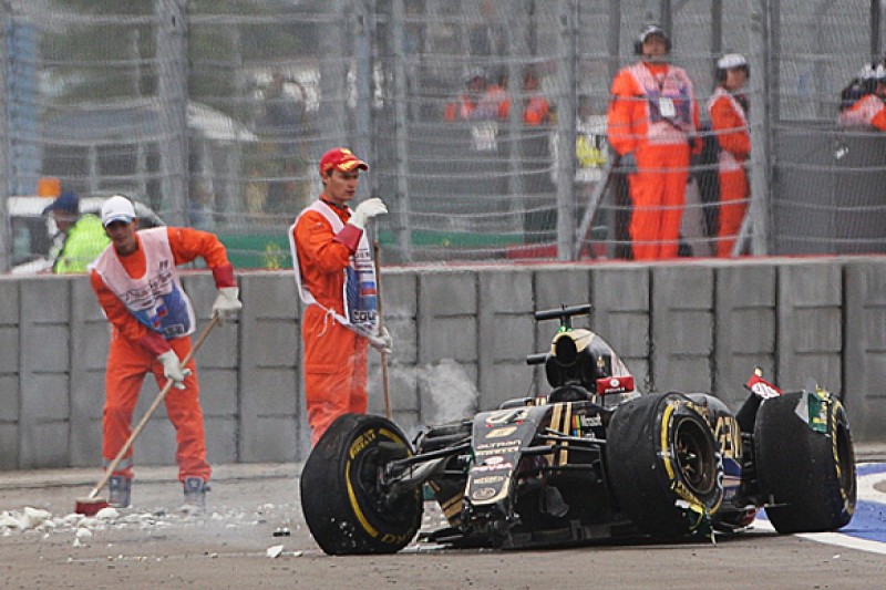 Russian GP: Romain Grosjean closed his eyes in huge F1 crash