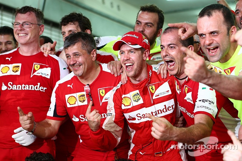 Ferrari claims first win since spain 2013 with a two-stop strategy in extremely hot conditions