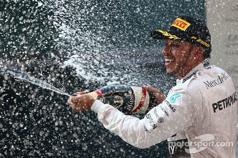 1st place Lewis Hamilton Mercedes AMG F1