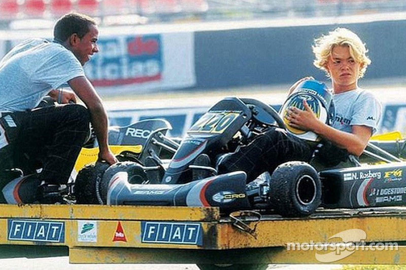 Lewis Hamilton y Nico Rosberg jovenes