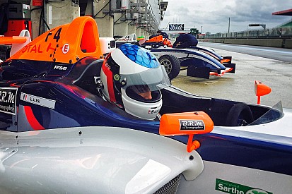 Alesi takes double pole on car racing debut