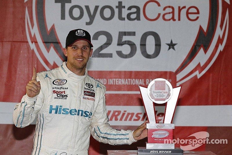 Denny Hamlin delivers Toyota’s 100th career NXS win