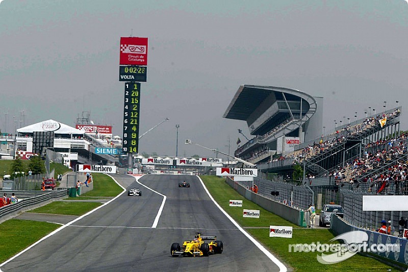 Recta frontal en el Circuito de Catalunya