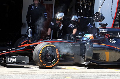 Visor tear-off caused Alonso's brake failure