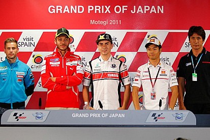 Lorenzo e Rossi protagonisti della conferenza a Motegi