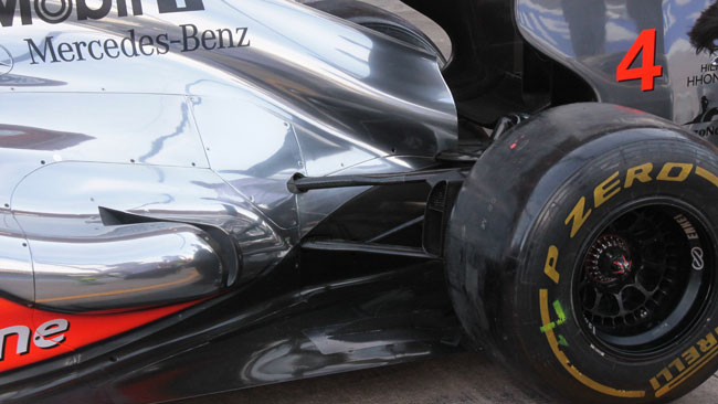 Sulla McLaren è cambiata la sospensione posteriore