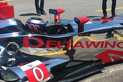 Katherine Legge con la DeltaWing a Laguna Seca