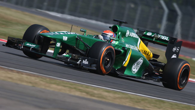Alexander Rossi in pista ad Austin con la Caterham