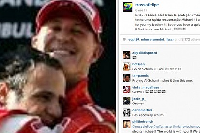 I piloti si stringono intorno a Schumi sui social