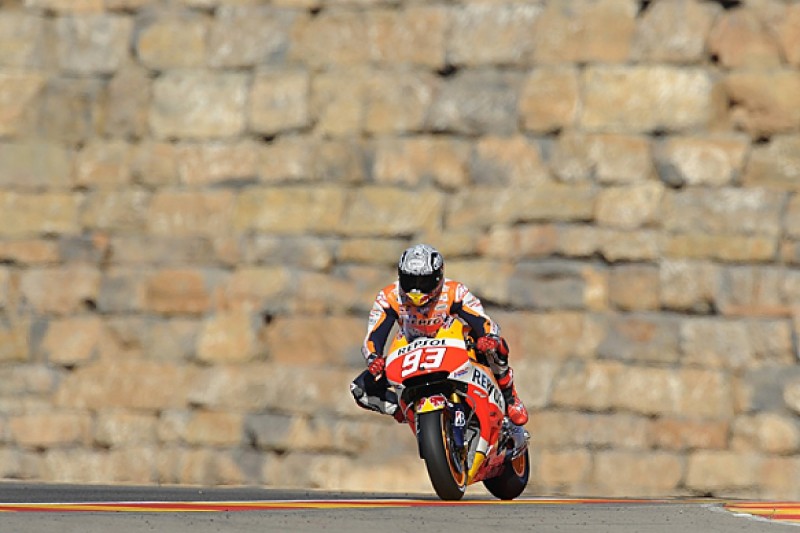 Aragon MotoGP: Marc Marquez leads Honda one-two in practice three