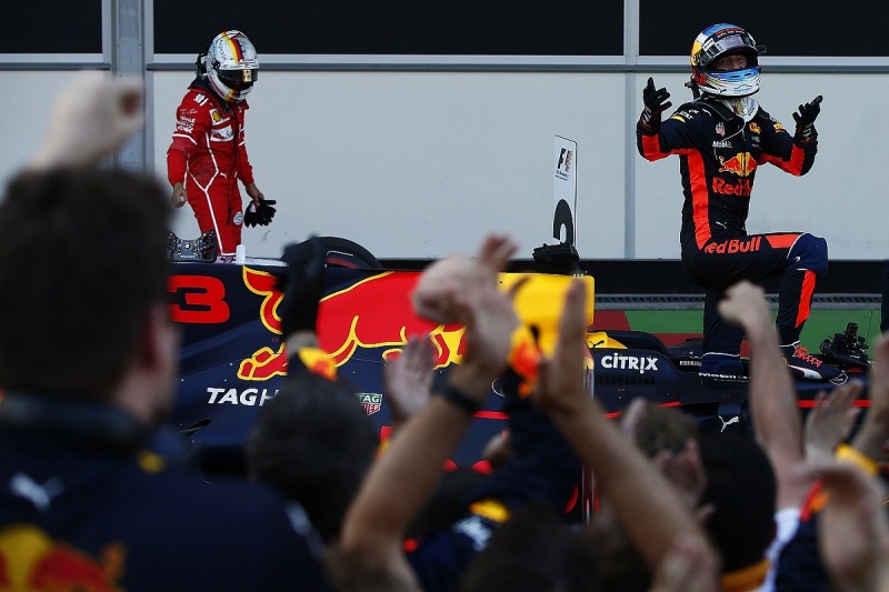 Ricciardo wins crazy Azerbaijan GP, Vettel and Hamilton clash