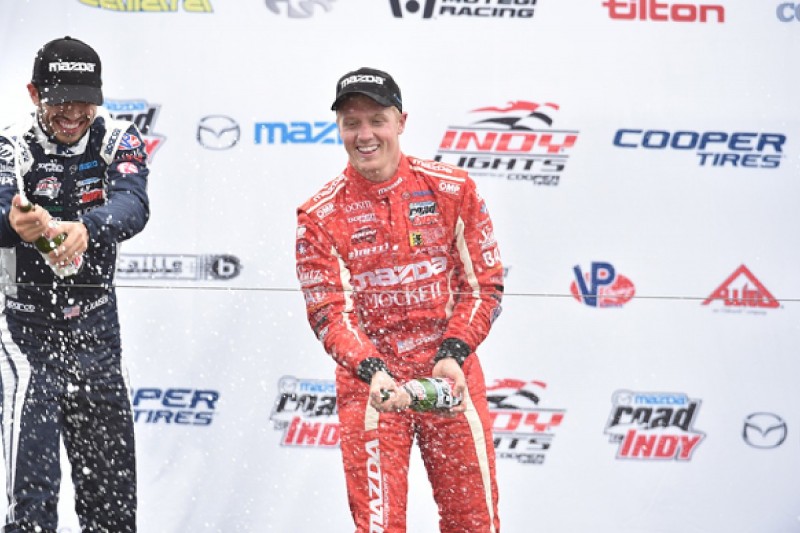 Laguna Seca Indy Lights: Spencer Pigot takes lead from Jack Harvey