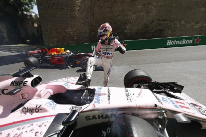 Azerbaijan GP: Perez calls for Turn 8 kerb change after crash