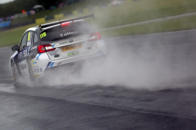 BTCC Croft: Ash Sutton leads wet practice running for Team BMR
