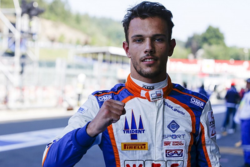 Spa GP3: Trident's Luca Ghiotto beats ART's Esteban Ocon to pole