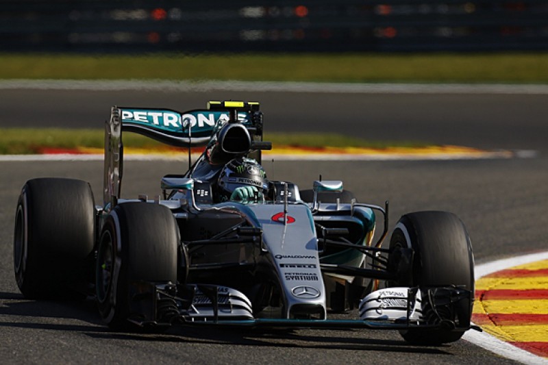 Belgian GP: Nico Rosberg leads Lewis Hamilton in first Spa practice