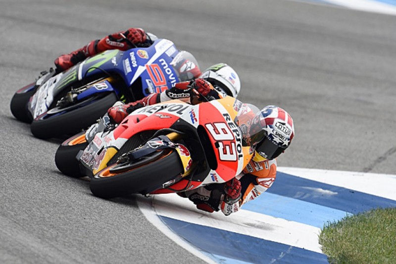 MotoGP Indianapolis: Marc Marquez wins with late Jorge Lorenzo pass