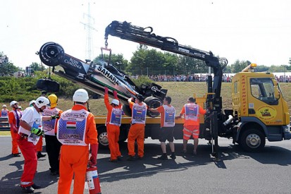 Force India F1 team unsure of cause of Sergio Perez's crash