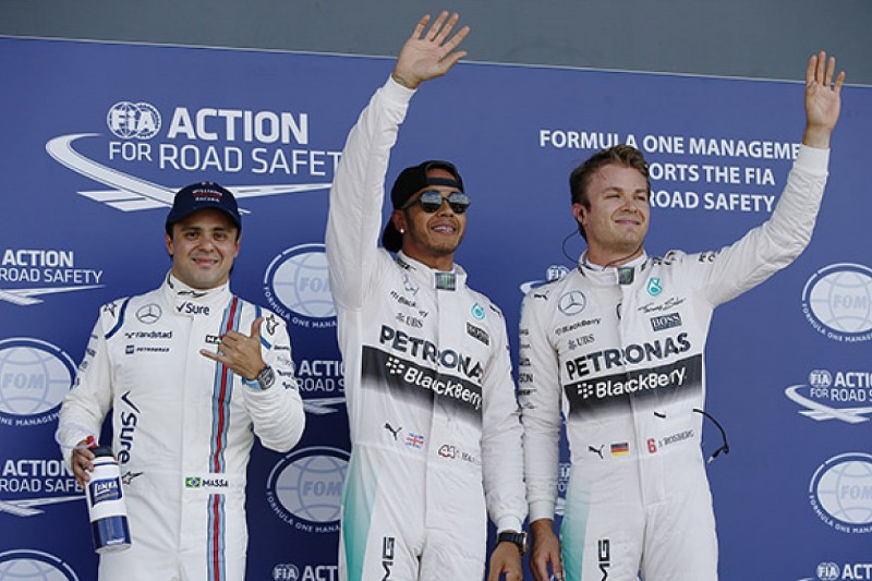 British Grand Prix: Lewis Hamilton beats Nico Rosberg for home pole