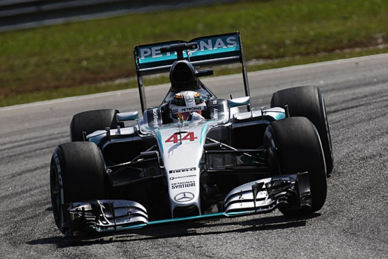 Malaysian GP: Lewis Hamilton tops practice two after early problem