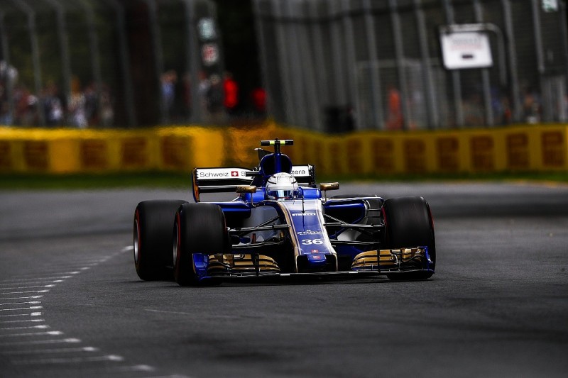 Australian GP qualifying showing surprised F1 debutant Giovinazzi