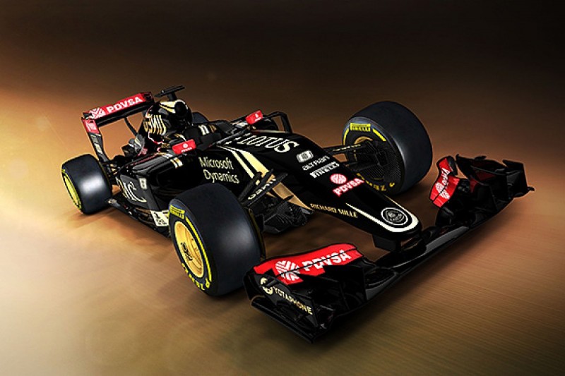 Lotus team reveals first image of new Mercedes-powered F1 car
