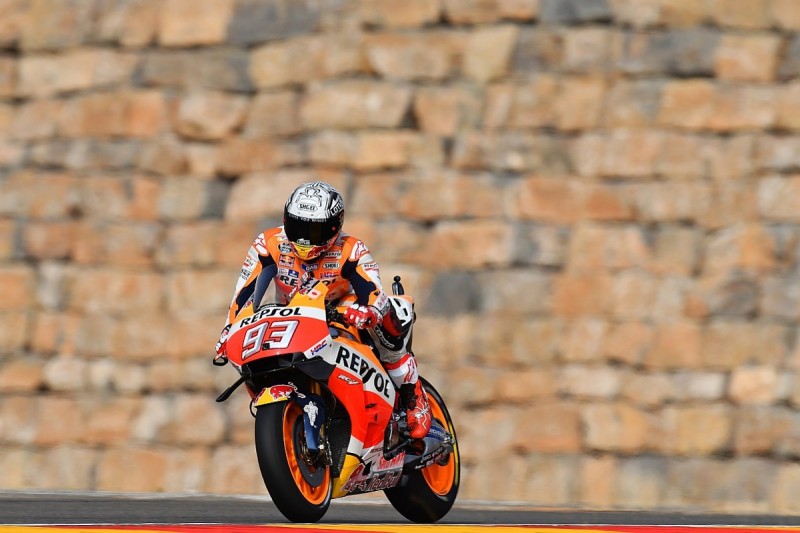 MotoGP Aragon: Marc Marquez leads Valentino Rossi in first practice
