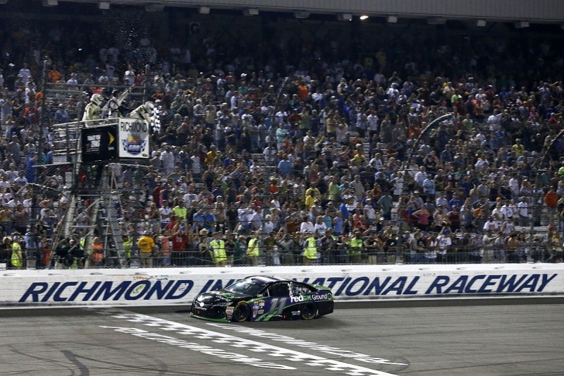 NASCAR Richmond: Denny Hamlin wins wild race as 2016 Chase field set