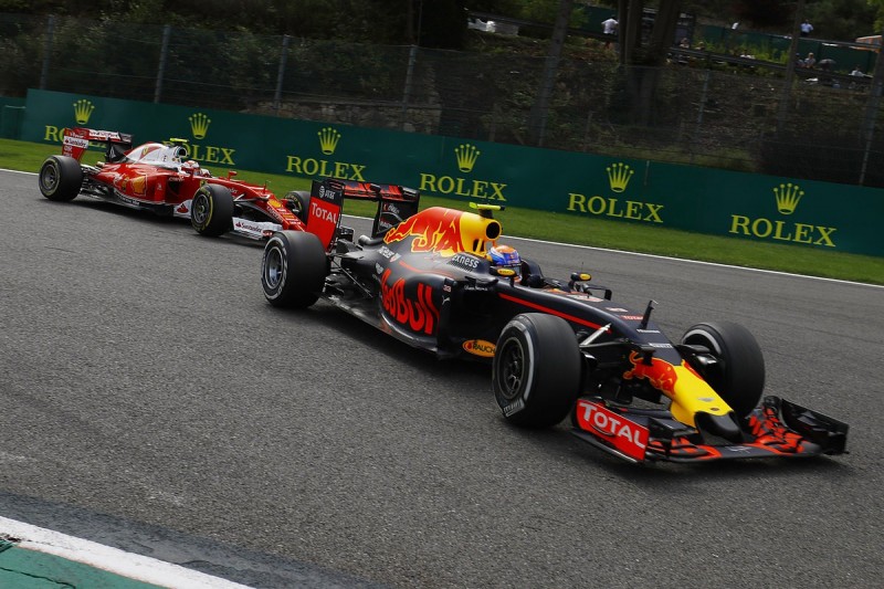 Max Verstappen says he was the victim in clash with Ferraris at Spa