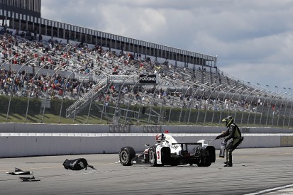 Helio Castroneves unhurt in Pocono IndyCar pitlane crash