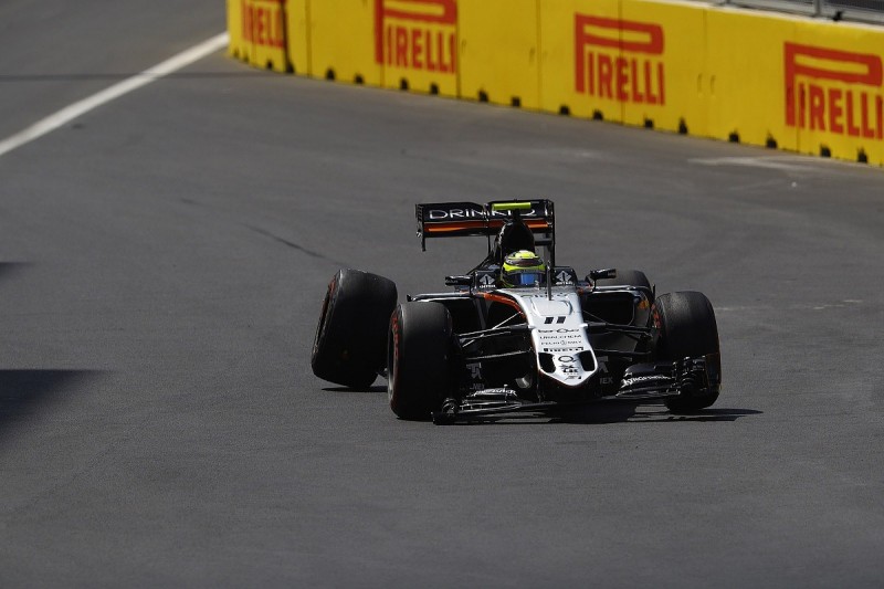 Sergio Perez penalised for gearbox change after Baku F1 crash