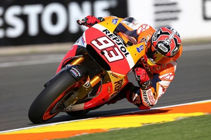 Valencia MotoGP: Marc Marquez leads practice three despite crash