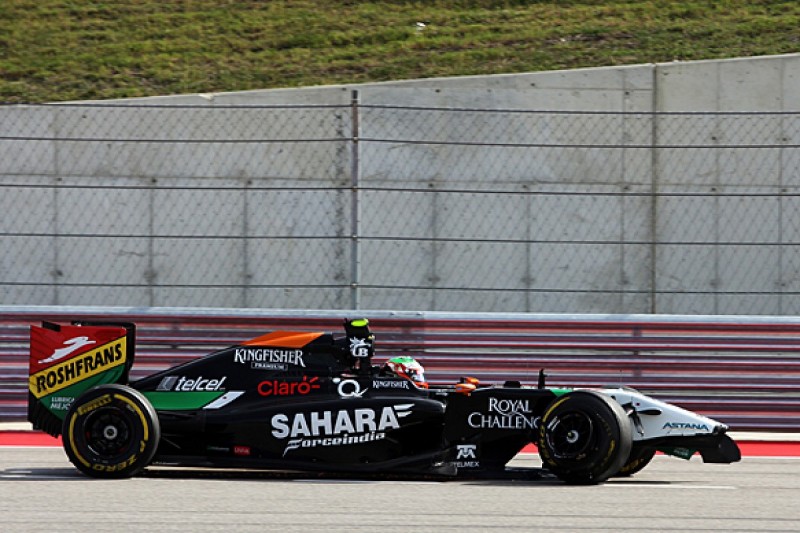 US GP: Sergio Perez punished for 'reckless' crash with Adrian Sutil