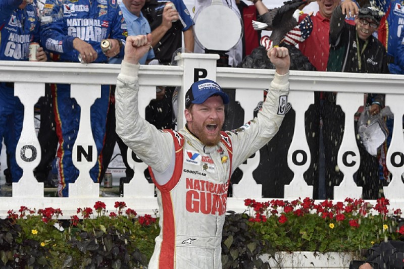 Pocono NASCAR: Dale Earnhardt Jr holds off Kevin Harvick to triumph