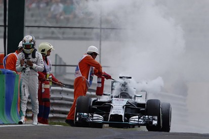 Hungarian GP: Lewis Hamilton out in Q1 after car catches fire
