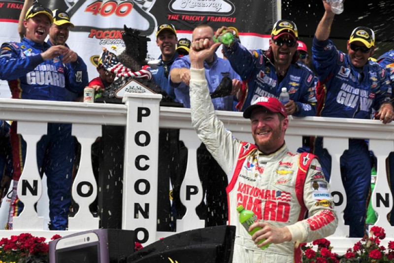 Pocono NASCAR: Dale Earnhardt Jr grabs last-gasp win