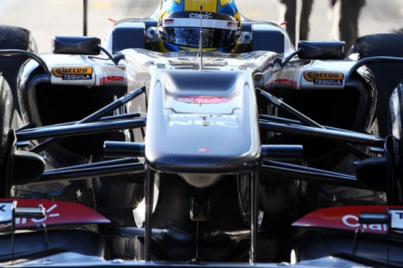 Inside Sauber's narrow sidepods