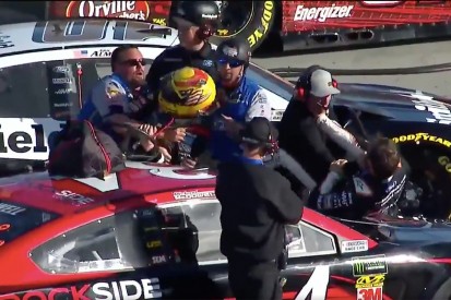 NASCAR drivers Suarez and McDowell fight in Phoenix paddock