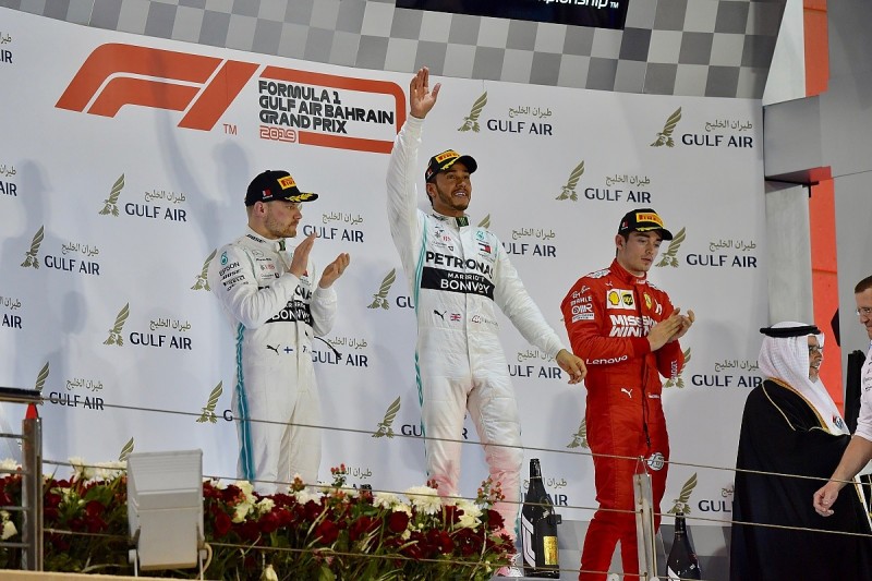 Bahrain GP: Hamilton wins as long-time leader Leclerc loses power