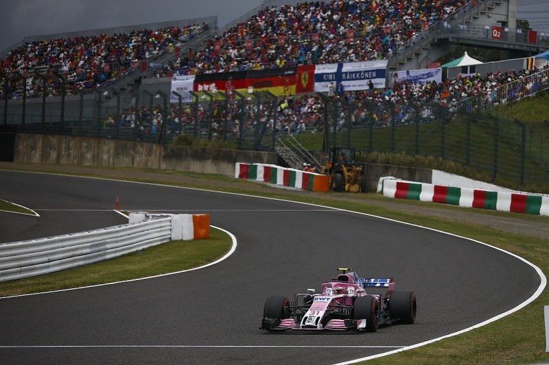 Japanese GP: Ocon gets grid penalty for failing to slow for red flag