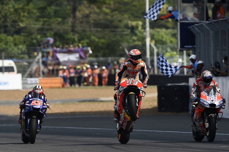 Buriram MotoGP: Marquez beats Dovizioso in spectacular late battle