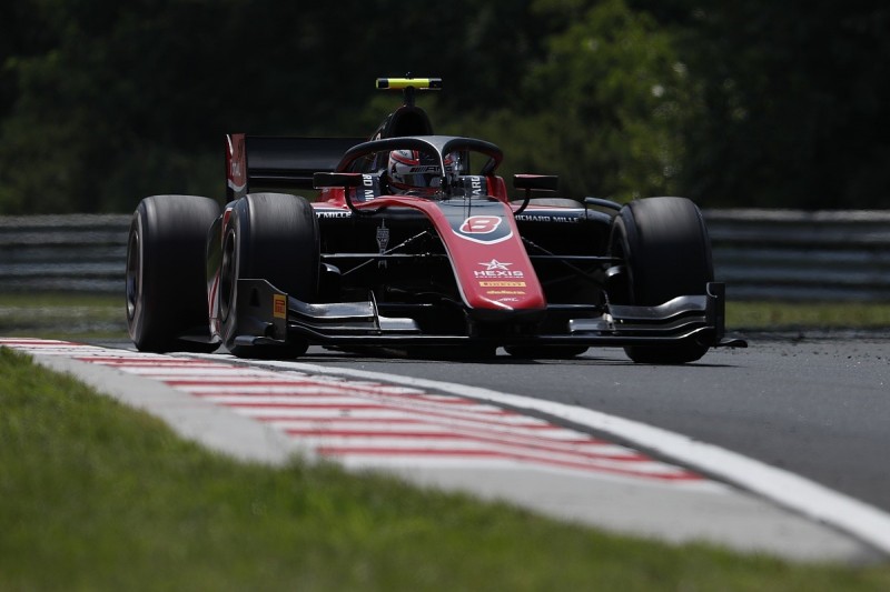 Hungaroring F2: George Russell leads practice, more start problems