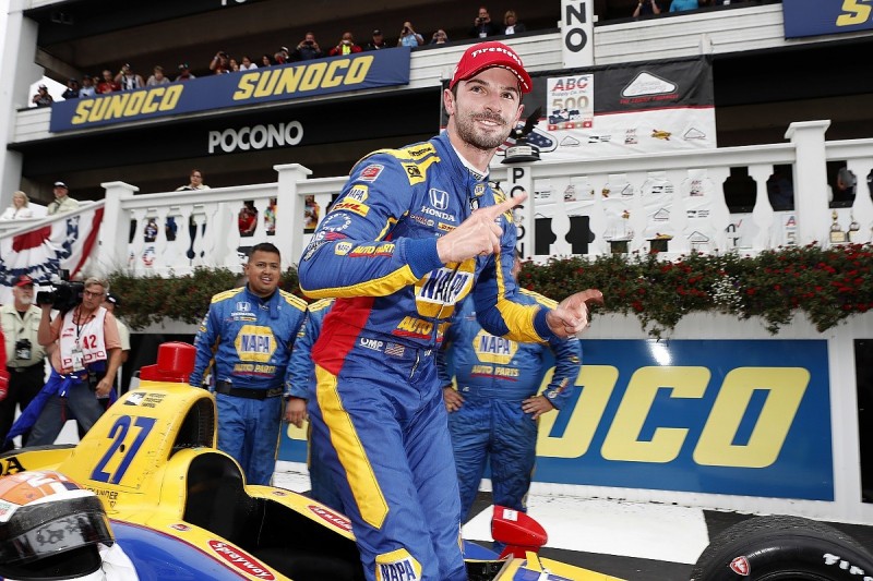 Pocono IndyCar: Rossi dominates race after delay for Wickens crash