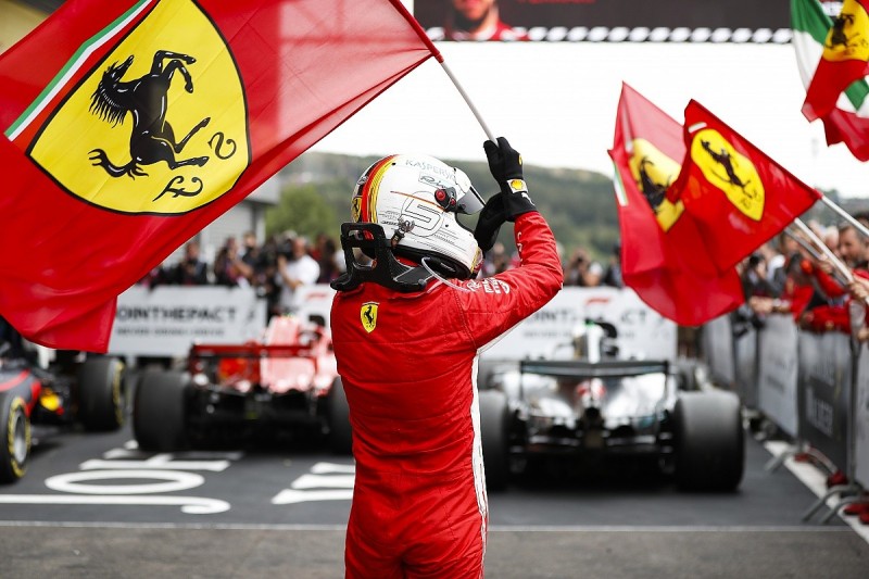 Belgian Grand Prix: Sebastian Vettel defeats Lewis Hamilton for win