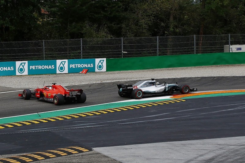 Sebastian Vettel: Lewis Hamilton squeezed me into Italian GP spin