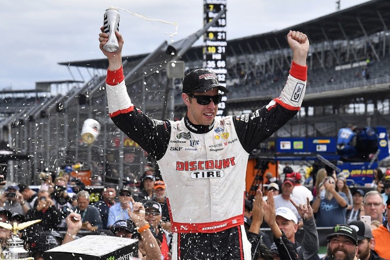 Keselowski wins postponed Indianapolis NASCAR Cup race, Jones P2