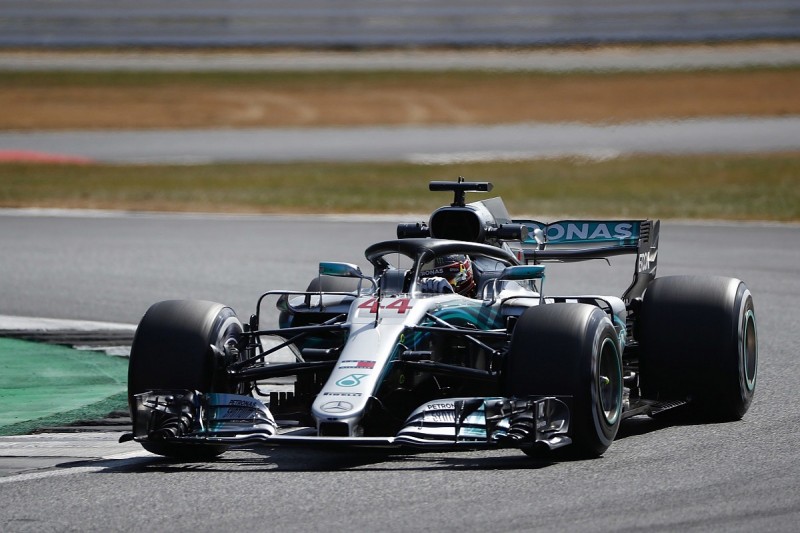 British GP F1 practice: Lewis Hamilton leads Mercedes 1-2 in FP1
