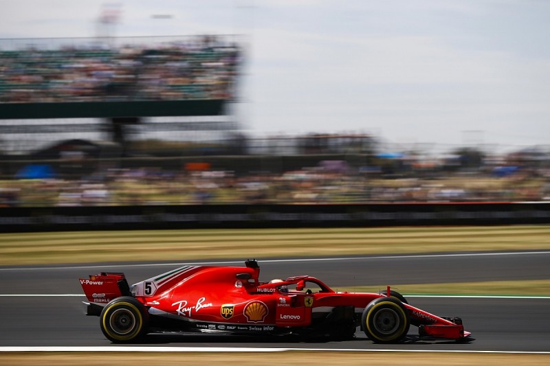 British GP F1 practice: Vettel fastest in FP2, Verstappen crashes