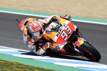 MotoGP Jerez: Marquez tops warm-up but crashes again